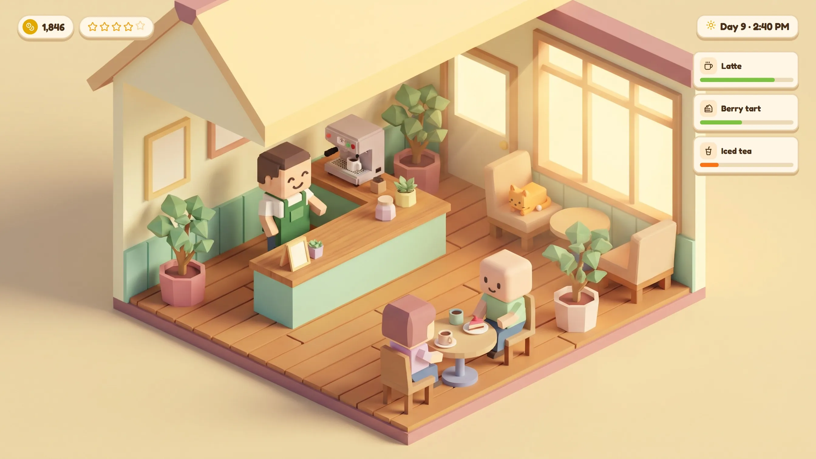 Brew & Bloom, Café management